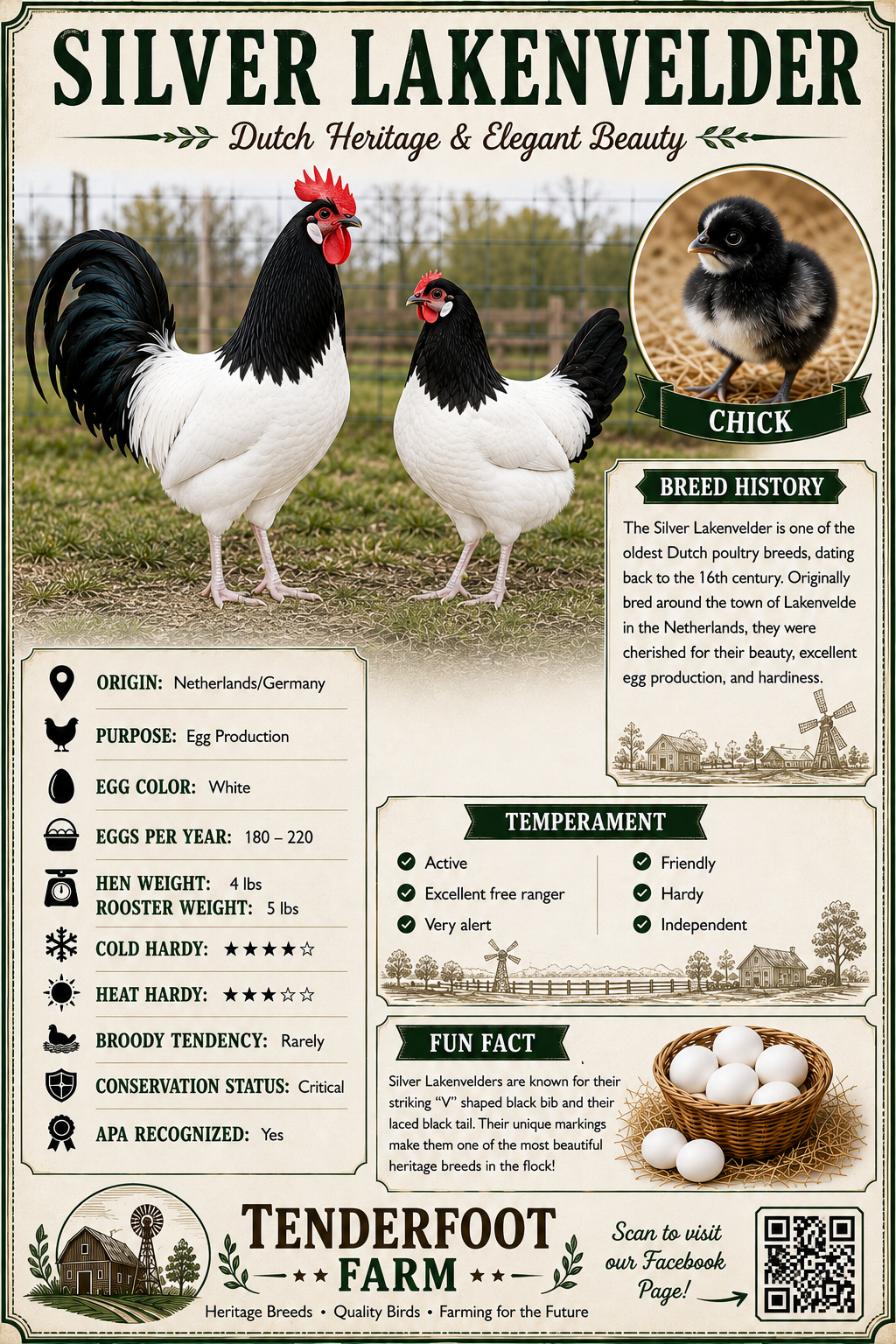Silver Lakenvelder full bio sheet